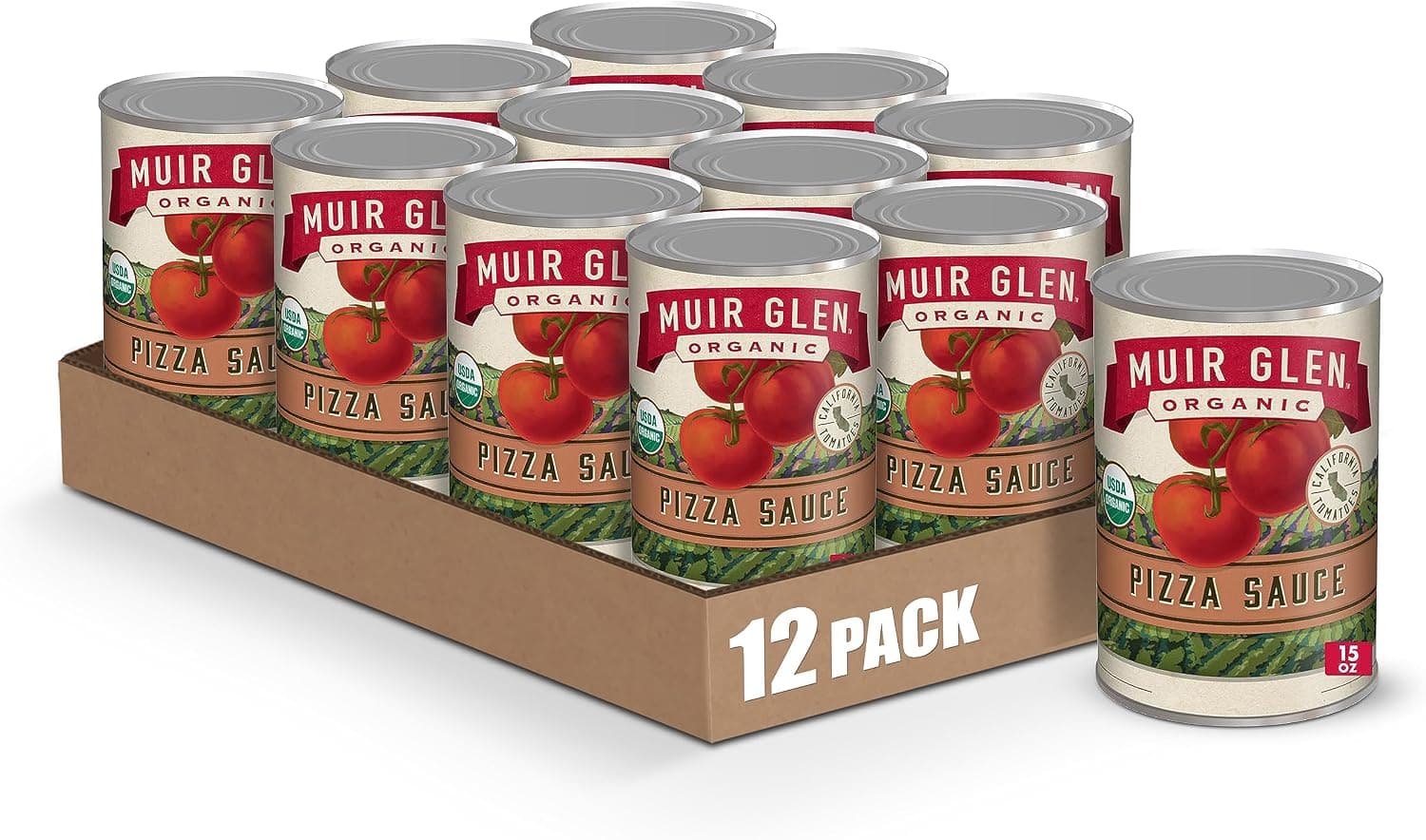 Muir Glen Organic Pizza Sauce, 15 oz (Pack of 12)