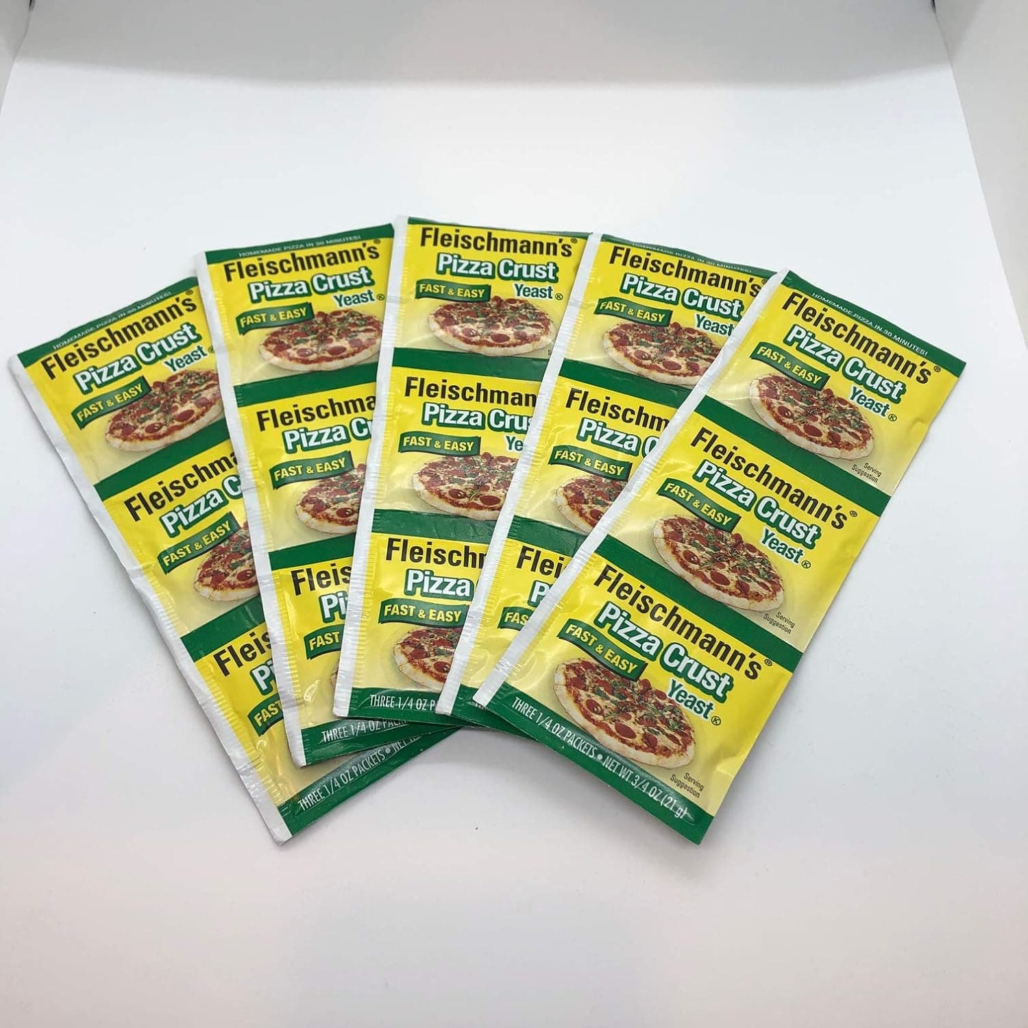 Fleischmann's Yeast Pizza, 0.25-Ounce Pouches, 3 Count (Pack of 5)