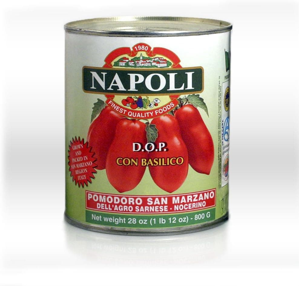 Napoli Italian San Marzano D.O.P. Whole Tomatoes, 5-Pack of 28 oz Cans