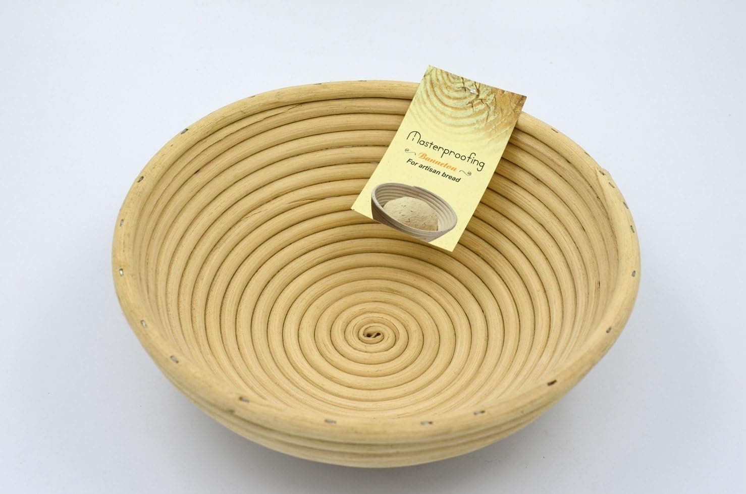 Masterproofing 10 Inch Round Banneton Proofing Basket, Natural