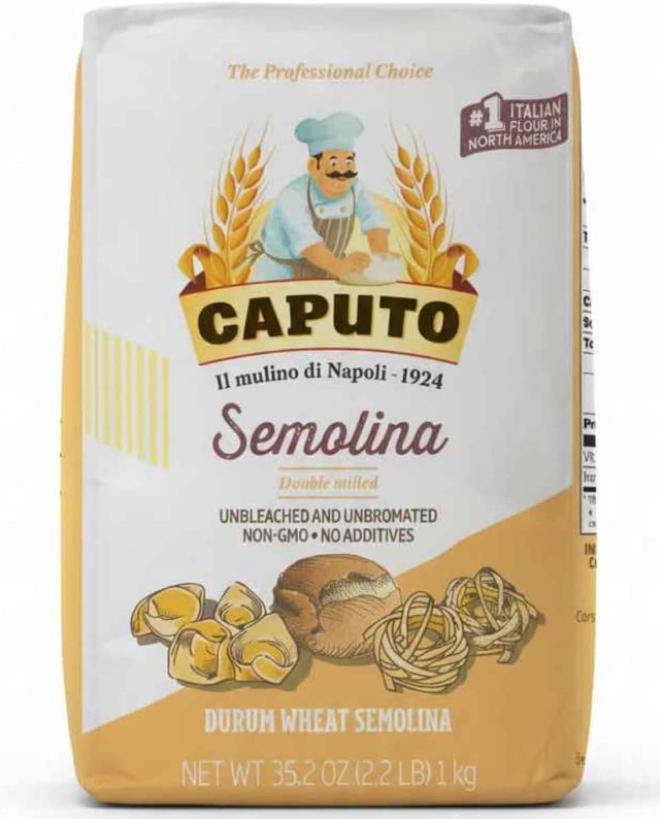 Caputo Antimo Di Grano Duro Rimacinata Semolina Flour - All Natural Dough for Fresh Pasta, 2.2 lb