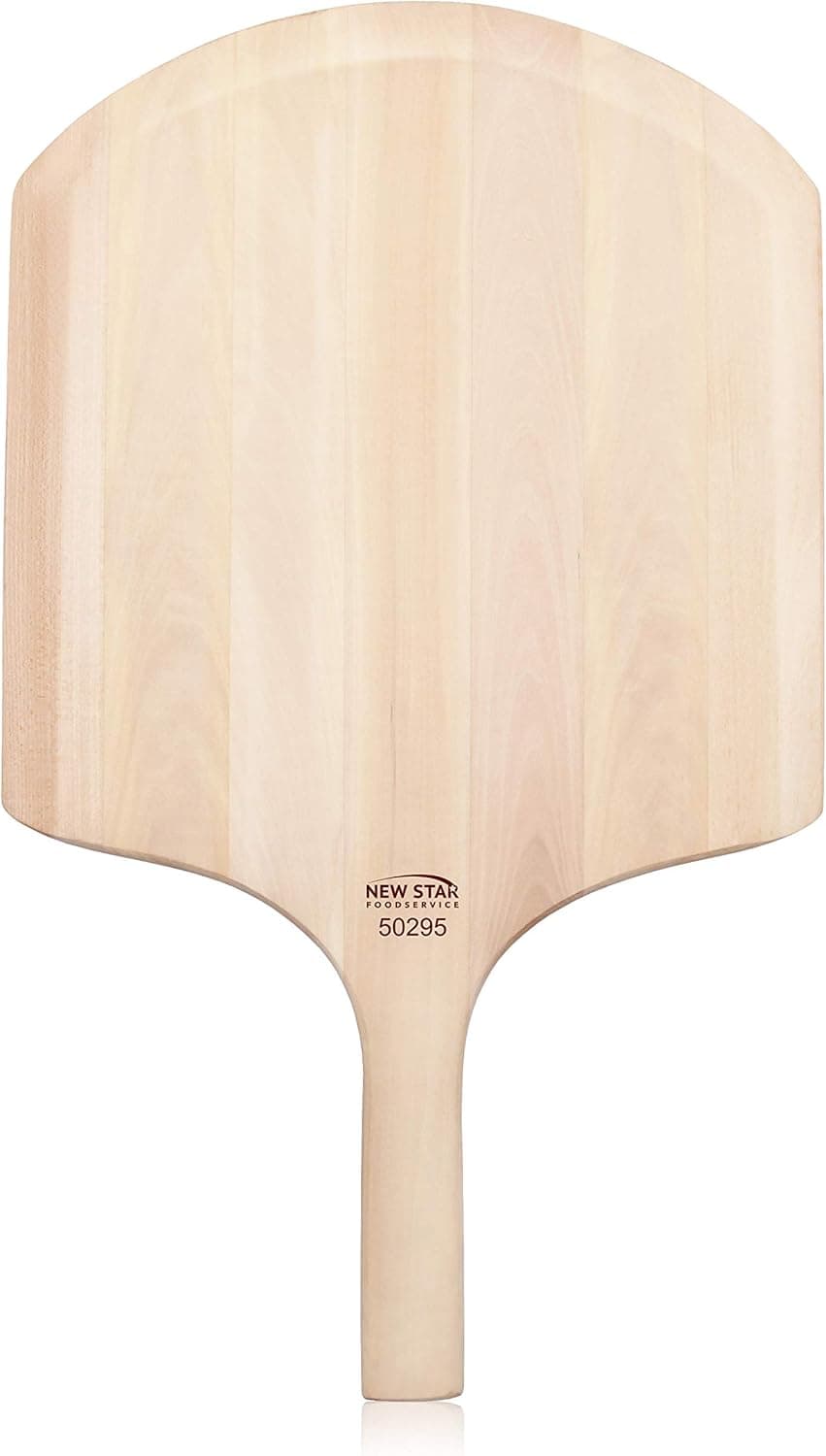 New Star Foodservice 50295 Restaurant-Grade Wooden Pizza Peel, 16" L x 14" W Plate, 24" Overall Length