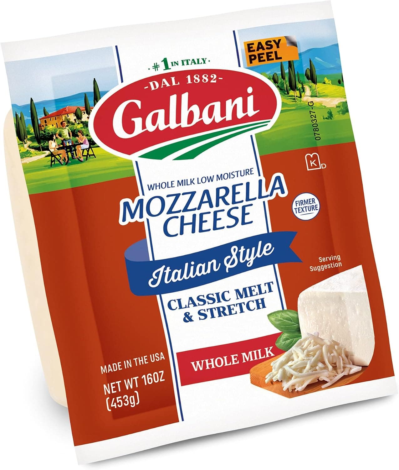 Galbani Whole Milk Low-Moisture Mozzarella, 16 oz