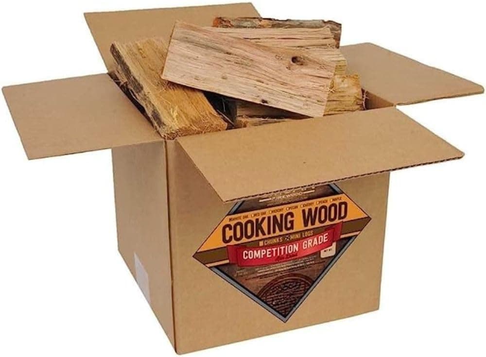 Smoak Firewood Cooking Wood Mini Splits - USDA Certified Kiln Dried White Oak for Pizza Oven, 8in Pieces, 25-30lbs