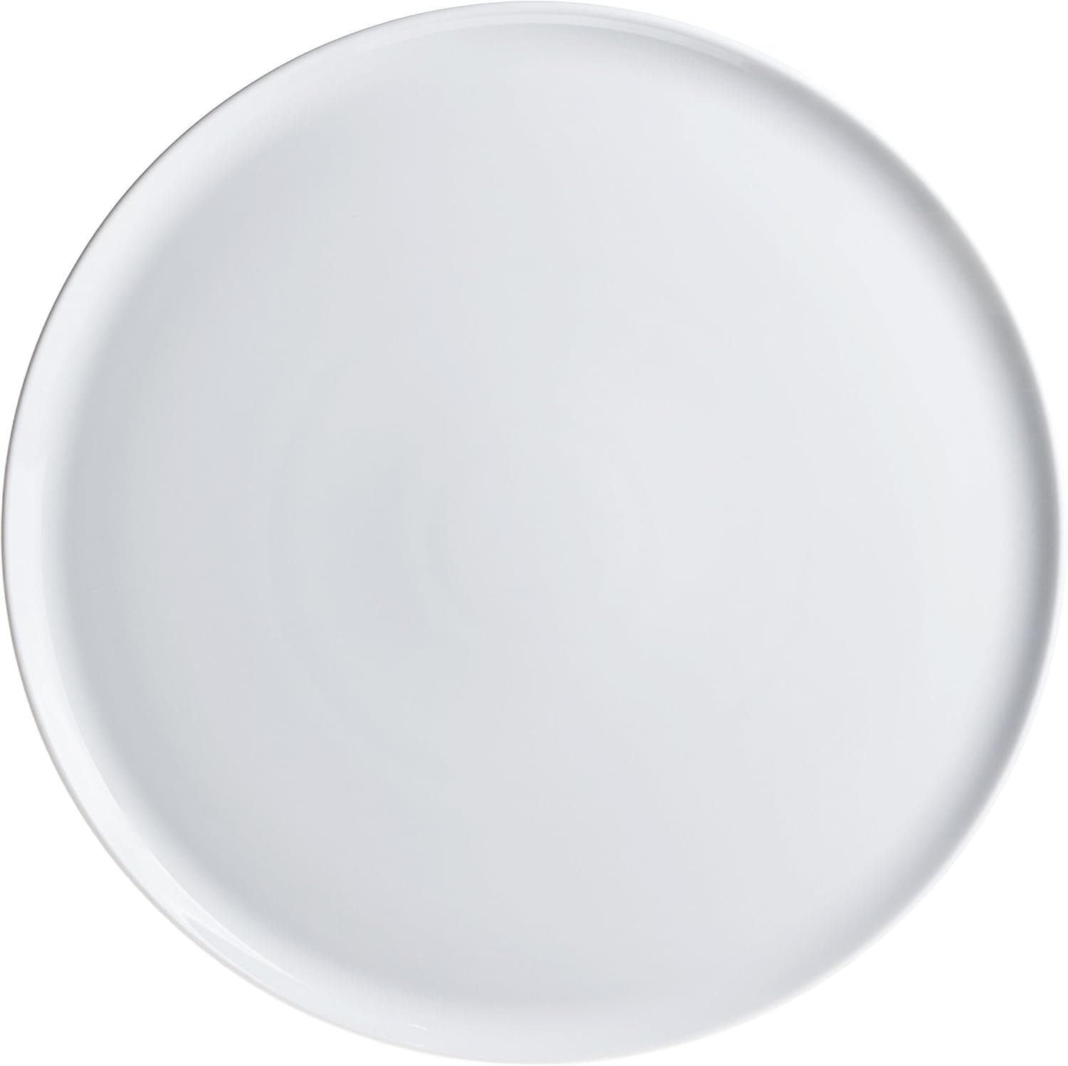 Pie Dish - Pizza Plate - Cake Platter, Real White Porcelain, Flat, Round, Restaurant & Hotel Quality, 12 3/4'', Set of 1