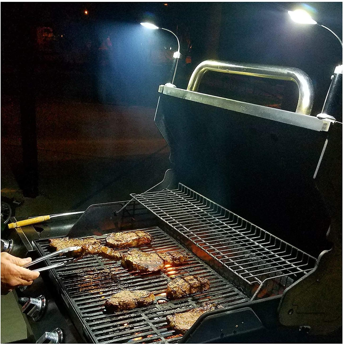 Bright Eyes Magnetic Barbecue BBQ Grill Light Set for Grilling, 2 Pack with AAA Batteries