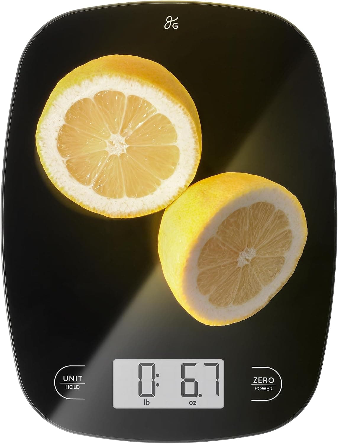 Greater Goods Digital Kitchen Scale - Cooking, Baking, Meal and Food Prep Scale, Weighs in Grams, Pounds and Ounces, Black Glass