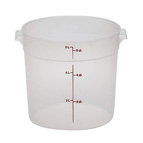 Cambro 6Qt BPA-Free Food Storage Containers with Lid - in Opaque Commercial Grade Plastic- Ideal for Pantry & Fridge Organization, Baking & Mixing Dough, Industrial and Kitchen Use