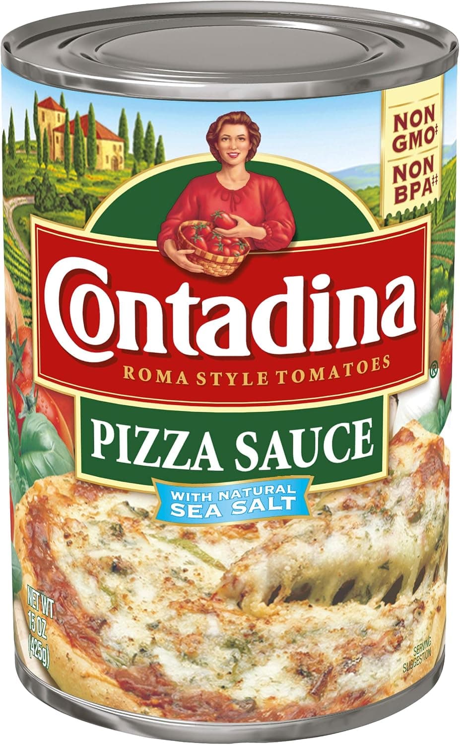 Contadina Canned Pizza Sauce with Natural Sea Salt, 15 Ounce