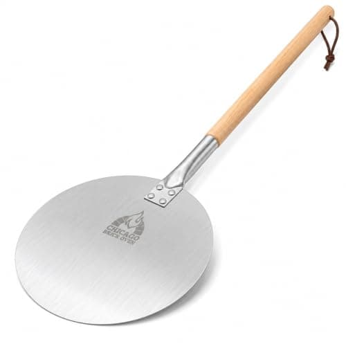 Chicago Brick Oven 9-Inch Aluminum Turning Pizza Peel, Detachable Handle