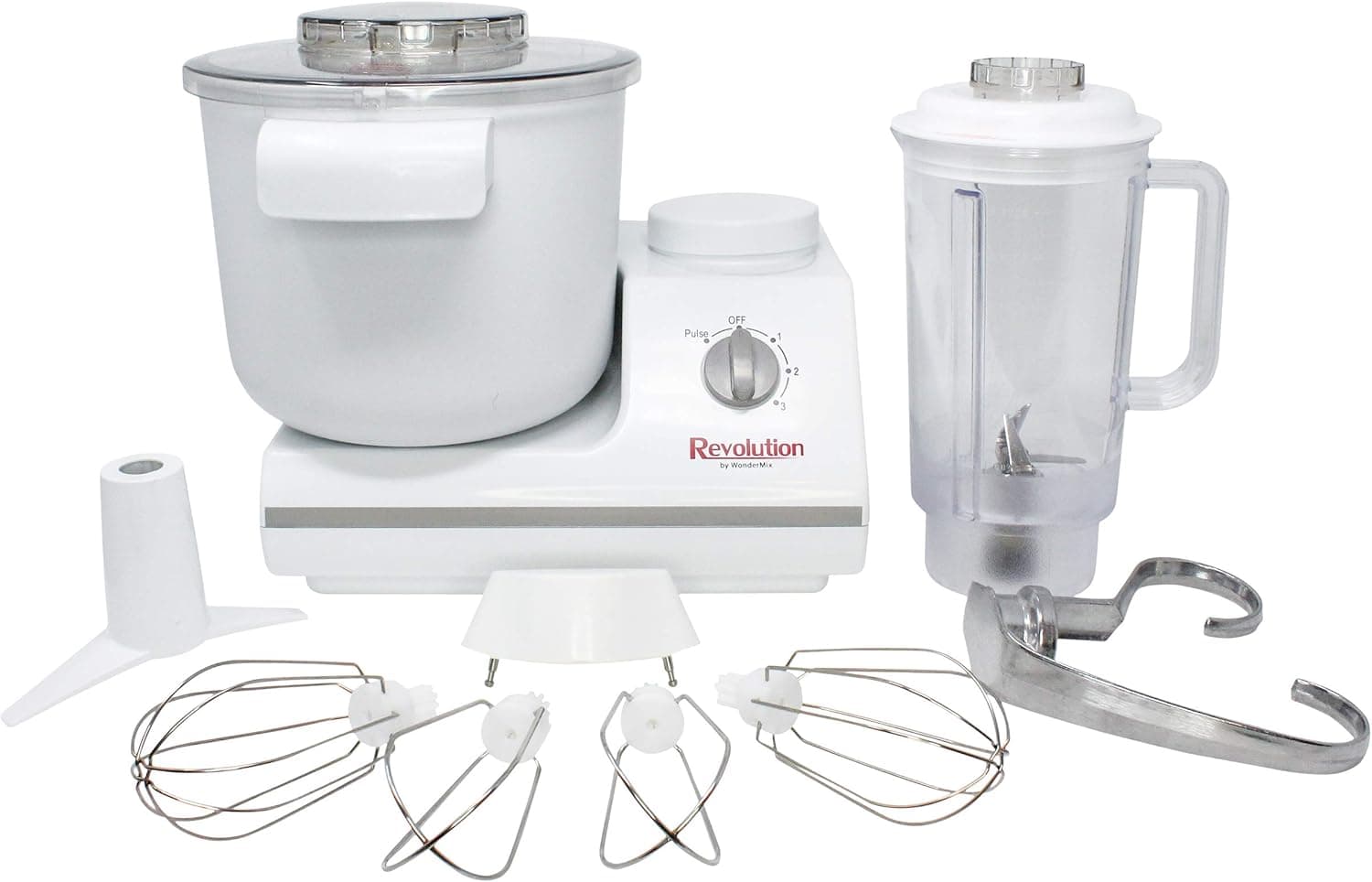 WonderMill Complete Bread Dough Mixer Machine with Dough Hook - Upgraded Wondermix Revolution Kitchen Mixer