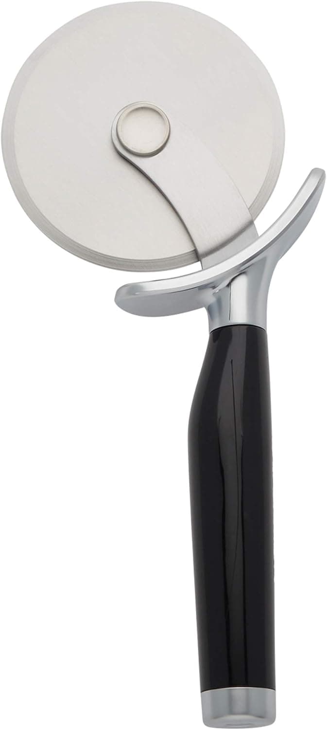 KitchenAid Classic Pizza Wheel with Sharp Blade and Built-In Finger Guard, 9-Inch, Black
