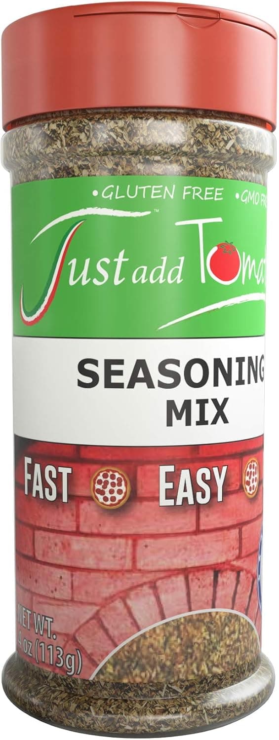 Just Add Tomatoes Pizza Seasoning 4oz Shaker - Great for Pizza Sauce, Marinara, Garlic Toast, Pasta