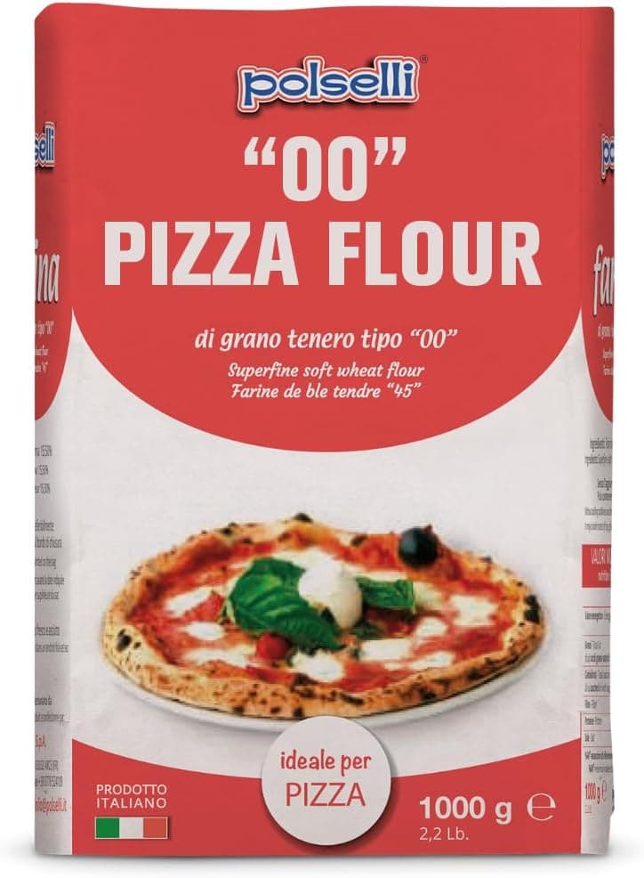 Polselli Pizza Flour, Type 00, 2.2 lbs - Napoletana, Roman, or Traditional Pizzeria Crust, Double Zero