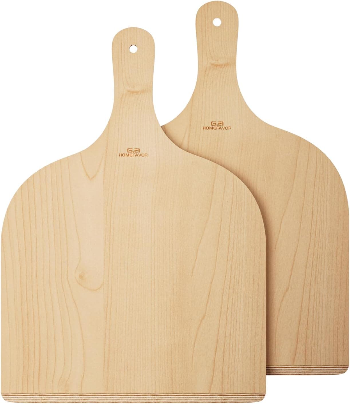 G.a HOMEFAVOR 2 Pack Wooden Pizza Peel - 12 Inch Pizza Paddle with Wood Handle