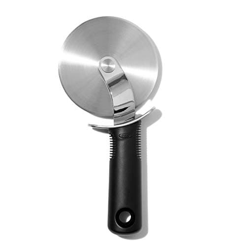 OXO Good Grips 4-Inch Pizza Wheel | Sharp Stainless Steel Blade, Comfortable Non-Slip Grip, Cuts Thick Crust, Easy To Clean, Kitchen Cutting Tool