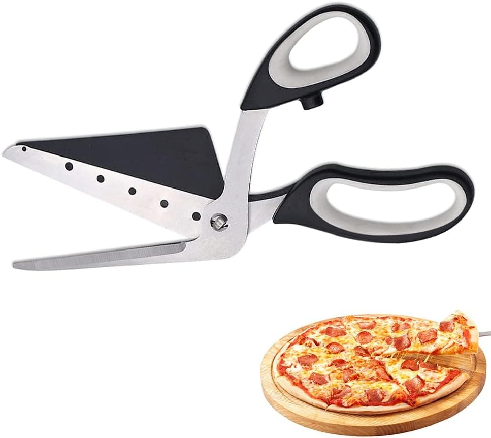 Pizza Scissors Cutter One-Handed Operation Stainless Steel Pizza Spatula Slicer