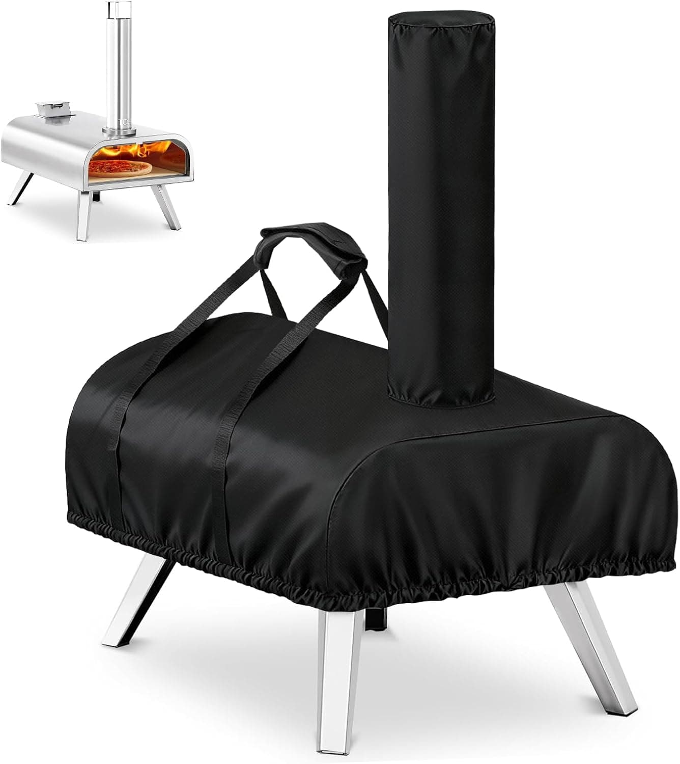 TwoPone Pizza Oven Cover for BIG HORN and aidpiza 12, Waterproof Pizza Oven Accessories Carry Cover