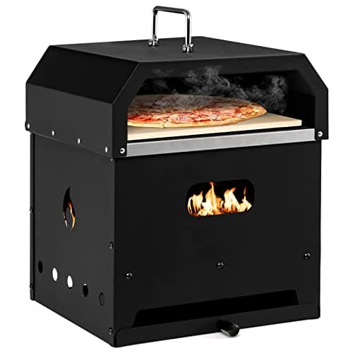 COSTWAY Outdoor Pizza Oven, 4-in-1 Detachable Pizza Oven with Pizza Stone