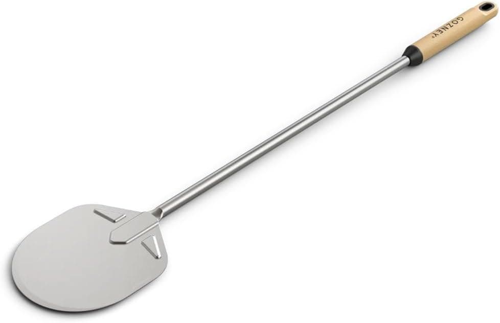 Gozney Utility Turning Peel, 31.5 Inch Long with a 6 Inch Wide Stainless Steel Blade and a Beech Wood Handle