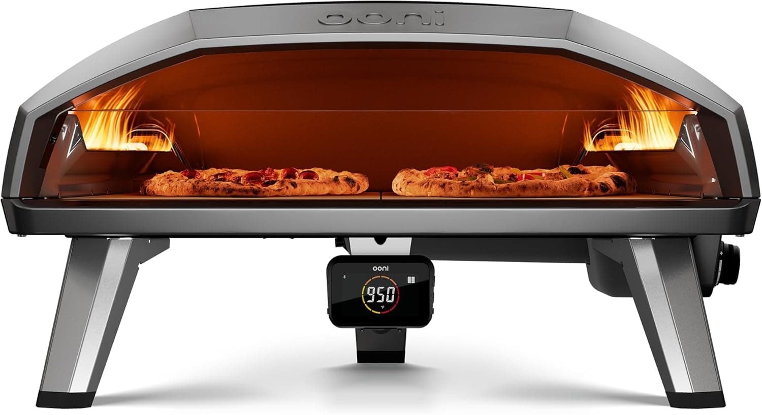 Ooni Koda 2 Max Propane Gas Pizza Oven - 24" Propane Powered Outdoor Oven with 28 mBar Regulator and Gas Hose - Black