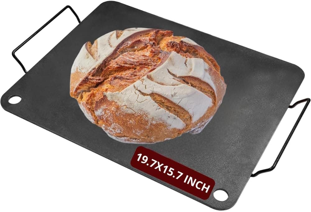 Colenza Cooking Steel for Oven Sourdough, 16 x 20 inch Approx, Detachable Handle, Heavy-Duty Pizza Baking Steel, Good for Bread