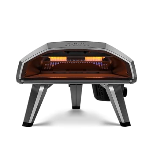 Ooni Koda 2 Propane Gas Pizza Oven | 14" Gas Powered Outdoor Oven with 28 mBar Regulator and Gas Hose, Temperature Range 375°F-950°F - Foundry Black